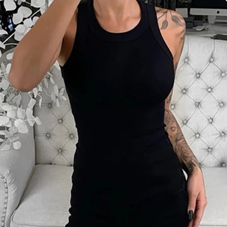 Women Solid Round Neck Ribbed Tank Top Camisole Women - Premium  from vistoi shop - Just $24.99! Shop now at vistoi shop