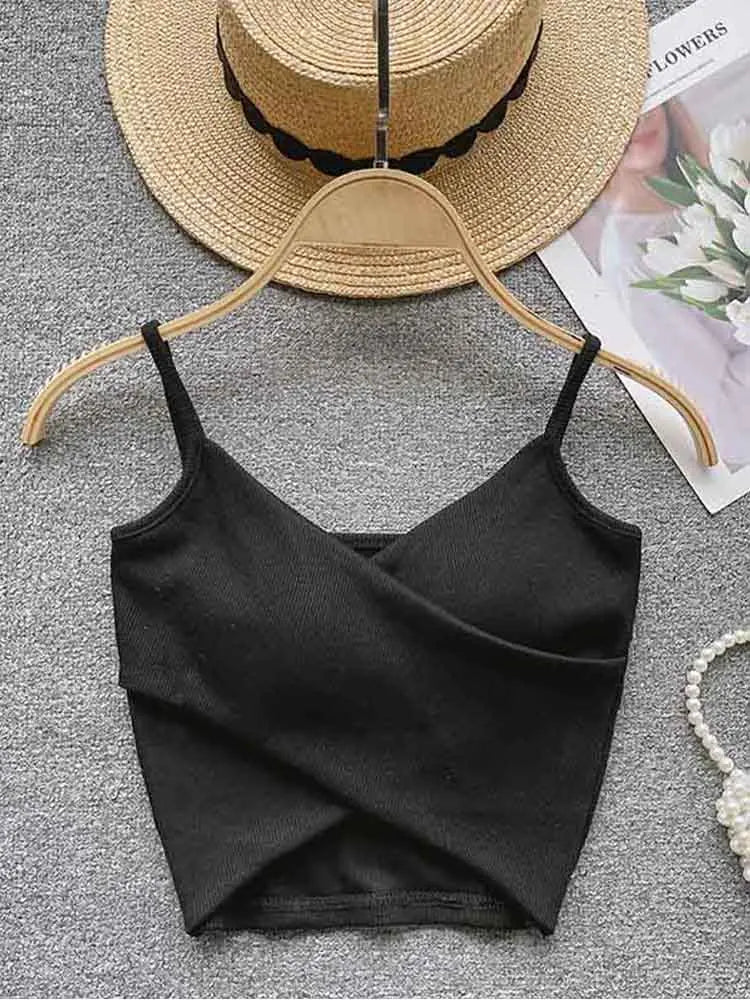  Irregular Casual Sport Camisole Women Strap Design Solid Fashion - Premium  from vistoi shop - Just $19.99! Shop now at vistoi shop