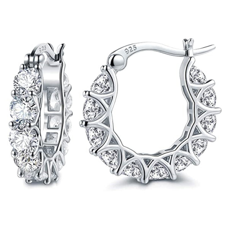 Engagement Hoop Earrings for Women Jewelry - Premium  from vistoi shop - Just $24.99! Shop now at vistoi shop