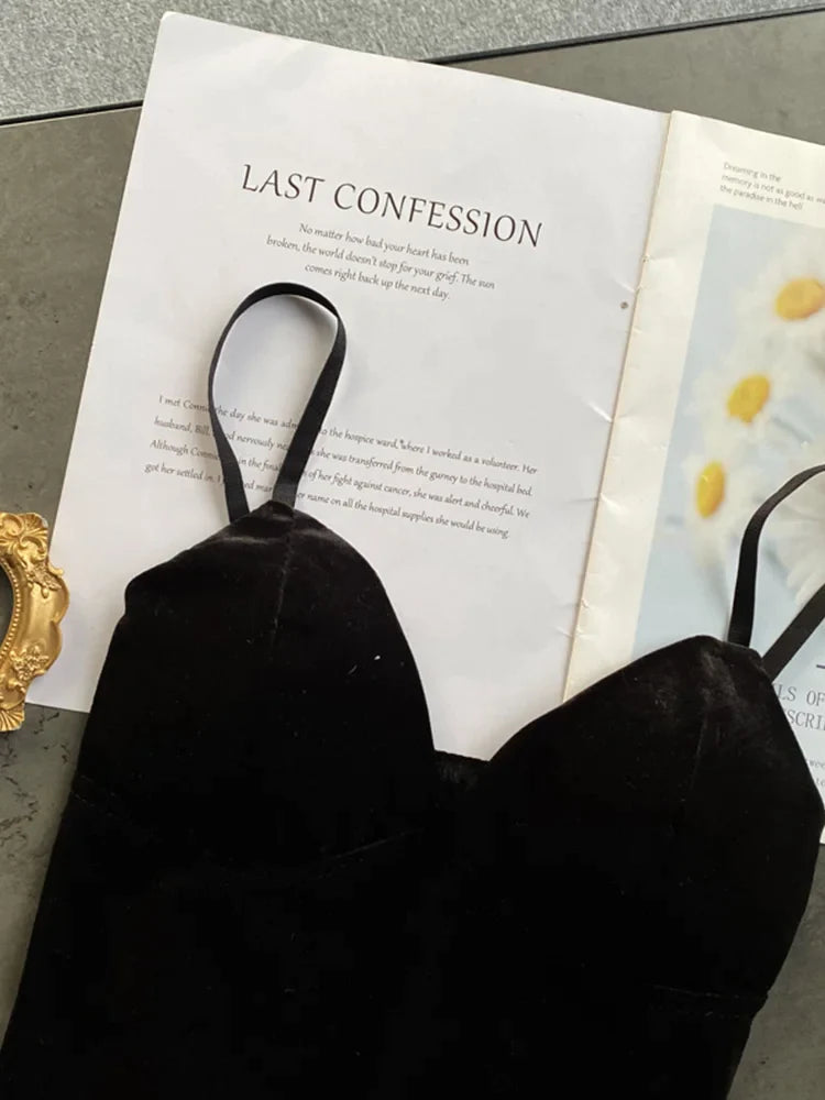 Backless Slim Tank Top Chic Print Shoulder Short Camis - Premium  from vistoi shop - Just $14.99! Shop now at vistoi shop