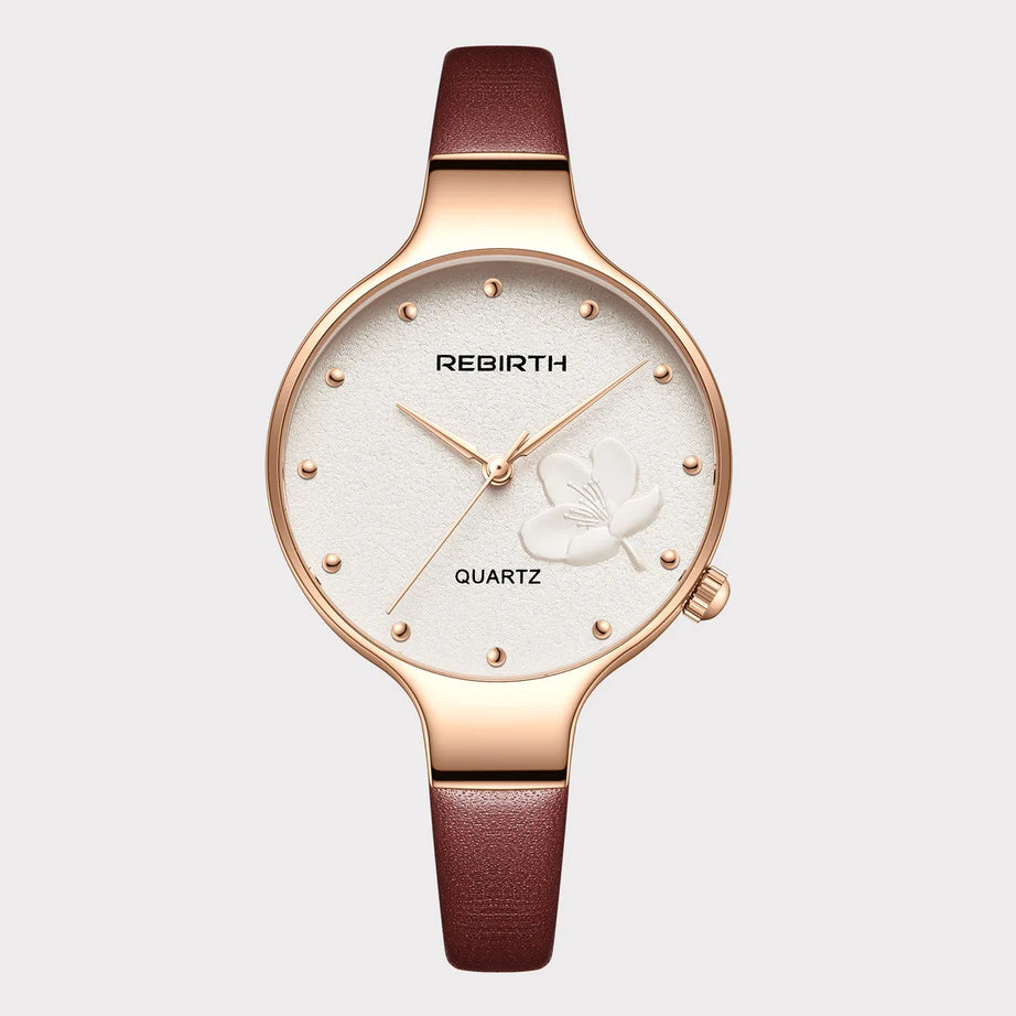 Leather Rose Gold Women Quartz Watches for Ladies - Premium  from vistoi shop - Just $23.99! Shop now at vistoi shop