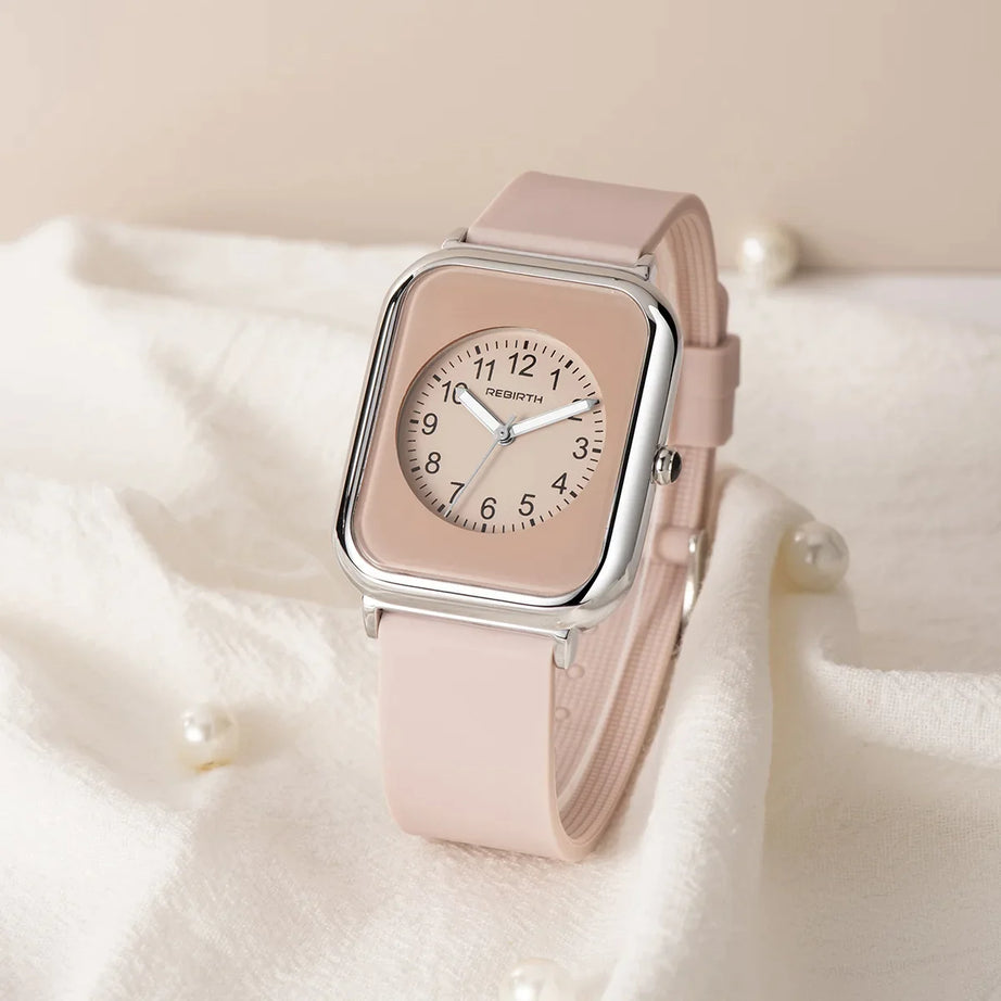 Fashion Women's Watch Silicone Watchband Simple Green Pink Arabic Numerals Female Quartz Wristwatch Relojes Para Mujer - Premium  from vistoi shop - Just $34.99! Shop now at vistoi shop