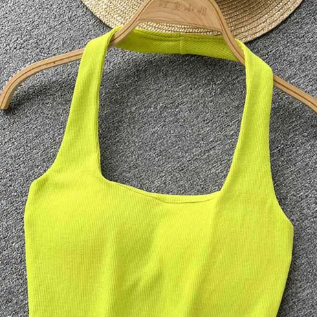 Off Shoulder Halter Camisole Summer Sleeveless Skinny 2023 Ladies Fashion - Premium  from vistoi shop - Just $24.99! Shop now at vistoi shop