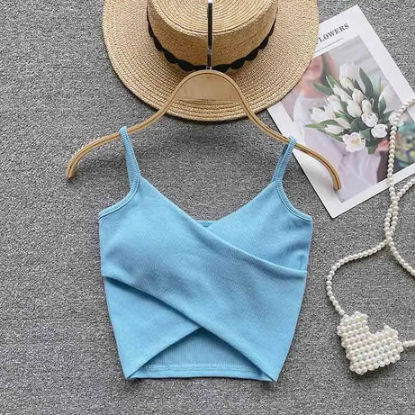  Irregular Casual Sport Camisole Women Strap Design Solid Fashion - Premium  from vistoi shop - Just $19.99! Shop now at vistoi shop