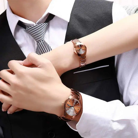 Couple Watch for Women Men Luxury Jewelry Design Rose - Premium  from vistoi shop - Just $29.99! Shop now at vistoi shop