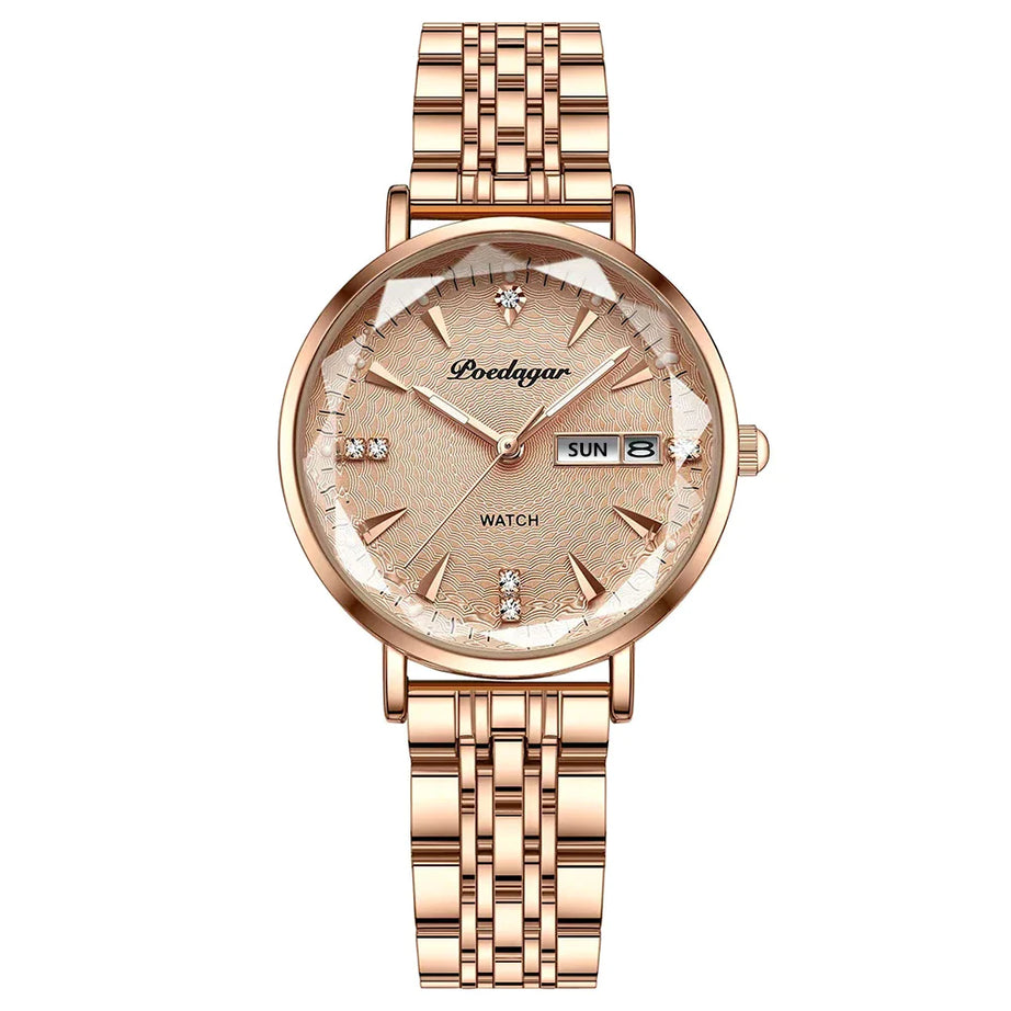 Watch Rose Gold Stainless Steel Mesh Quartz Simple - Premium  from vistoi shop - Just $34.99! Shop now at vistoi shop