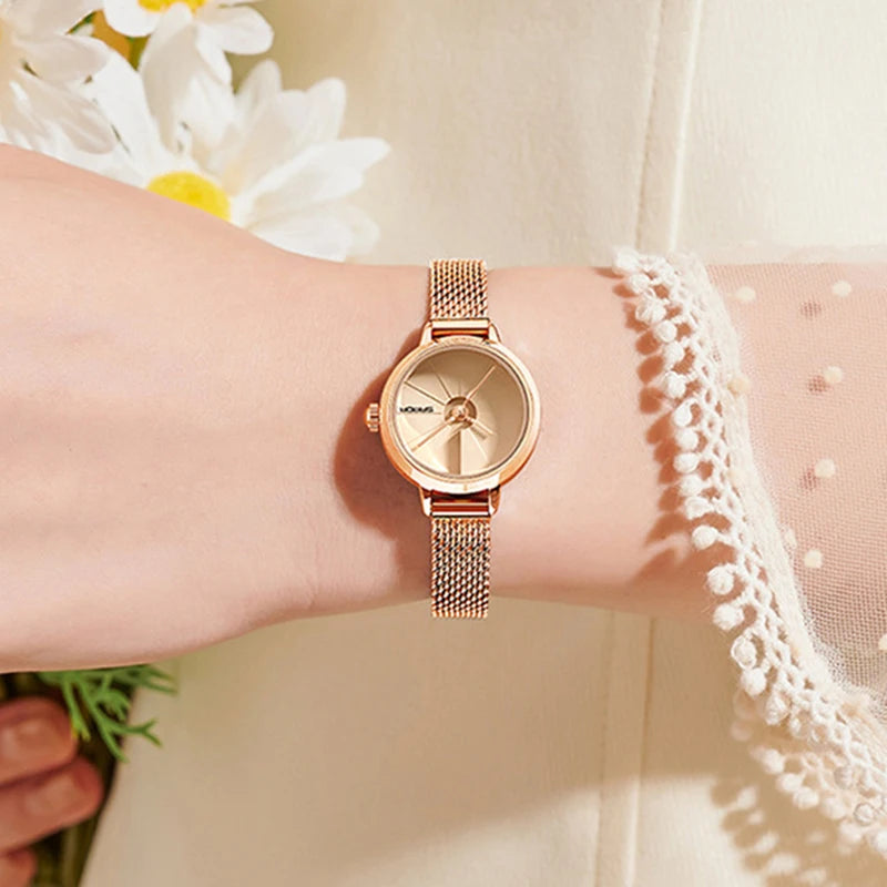 Creative Dial Rose Gold Stainless Women Watches Bracelet - Premium  from vistoi shop - Just $33.99! Shop now at vistoi shop