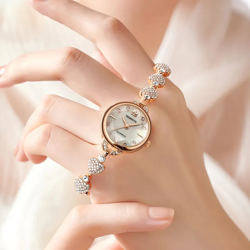 Heart Love pattern Women Watches Rose Gold Bracelet - Premium  from vistoi shop - Just $29.99! Shop now at vistoi shop