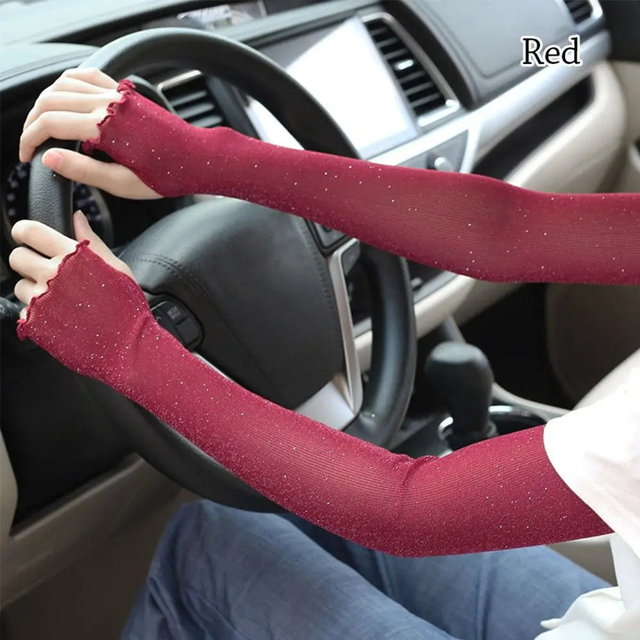 Women Mesh Ice Sleeve Long Half Finger Gloves Summer - Premium  from vistoi shop - Just $14.99! Shop now at vistoi shop