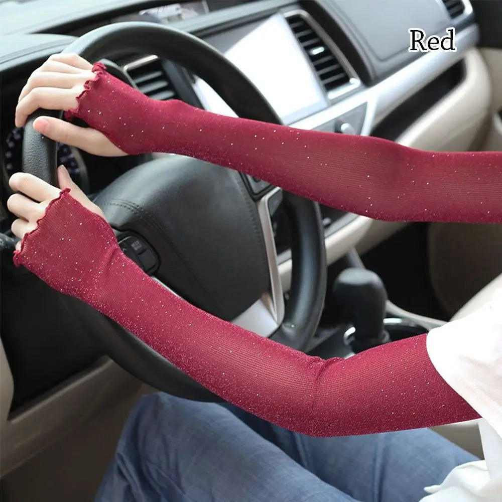 Women Mesh Ice Sleeve Long Half Finger Gloves Summer - Premium  from vistoi shop - Just $14.99! Shop now at vistoi shop