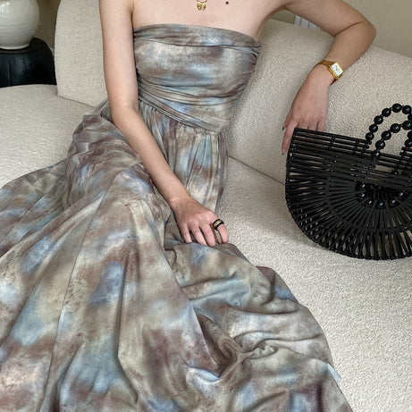 Women Strapless Elegant Clothes Tank Top With Long Skirt - Premium  from vistoi shop - Just $44.99! Shop now at vistoi shop