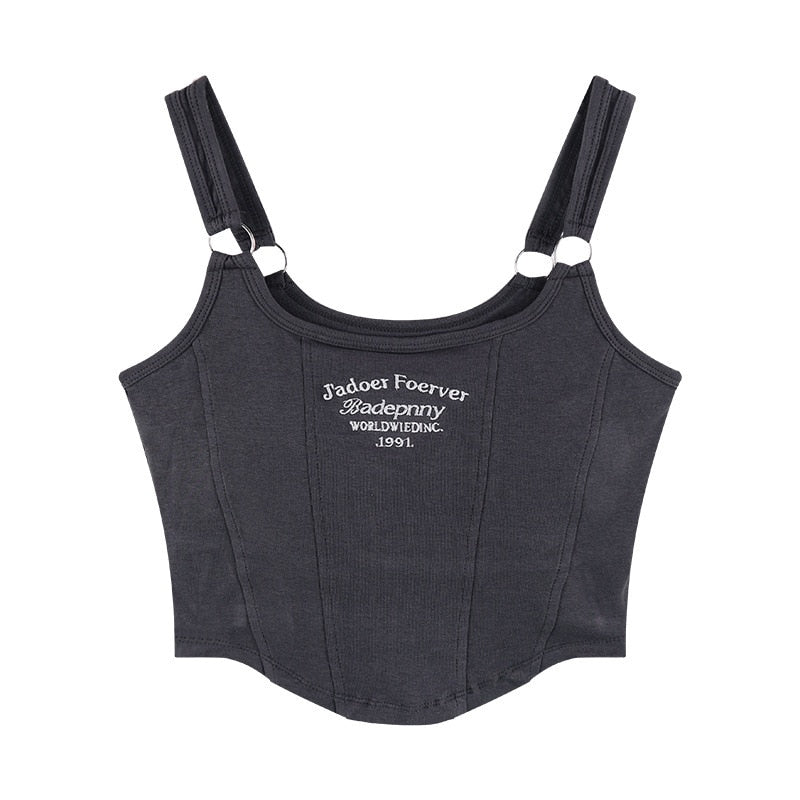 Women Letter Tank Tops With Bra Pad Casual Tops For Women - Premium  from vistoi shop - Just $24.99! Shop now at vistoi shop