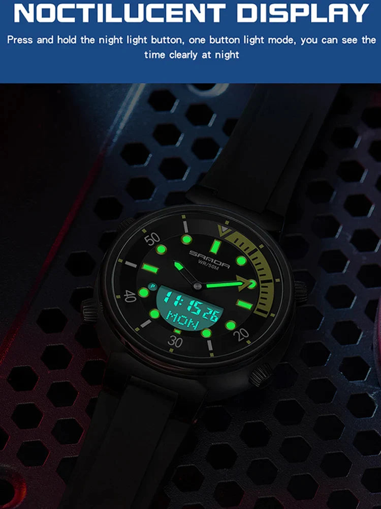 Dual Display Women Watches Waterproof Women Sports - Premium  from vistoi shop - Just $33.99! Shop now at vistoi shop