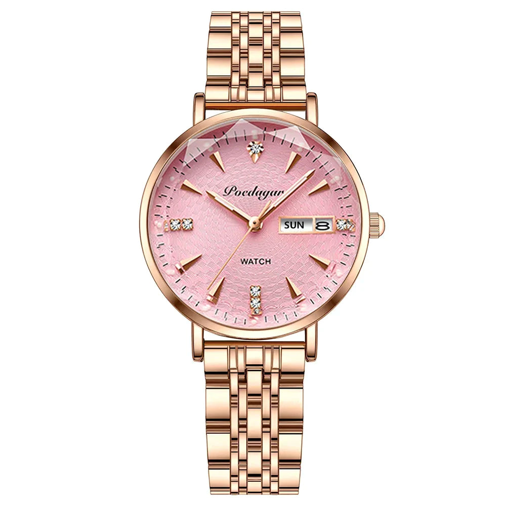 Watch Rose Gold Stainless Steel Mesh Quartz Simple - Premium  from vistoi shop - Just $34.99! Shop now at vistoi shop