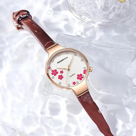 Leather Rose Gold Women Quartz Watches for Ladies - Premium  from vistoi shop - Just $23.99! Shop now at vistoi shop