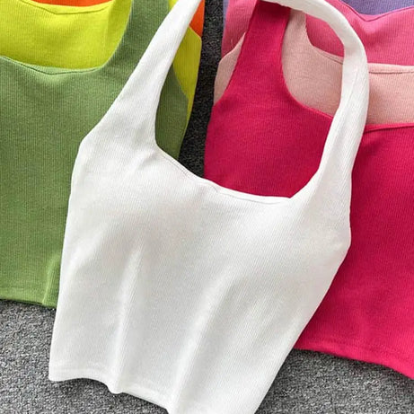 Off Shoulder Halter Camisole Summer Sleeveless Skinny 2023 Ladies Fashion - Premium  from vistoi shop - Just $24.99! Shop now at vistoi shop