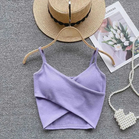  Irregular Casual Sport Camisole Women Strap Design Solid Fashion - Premium  from vistoi shop - Just $19.99! Shop now at vistoi shop