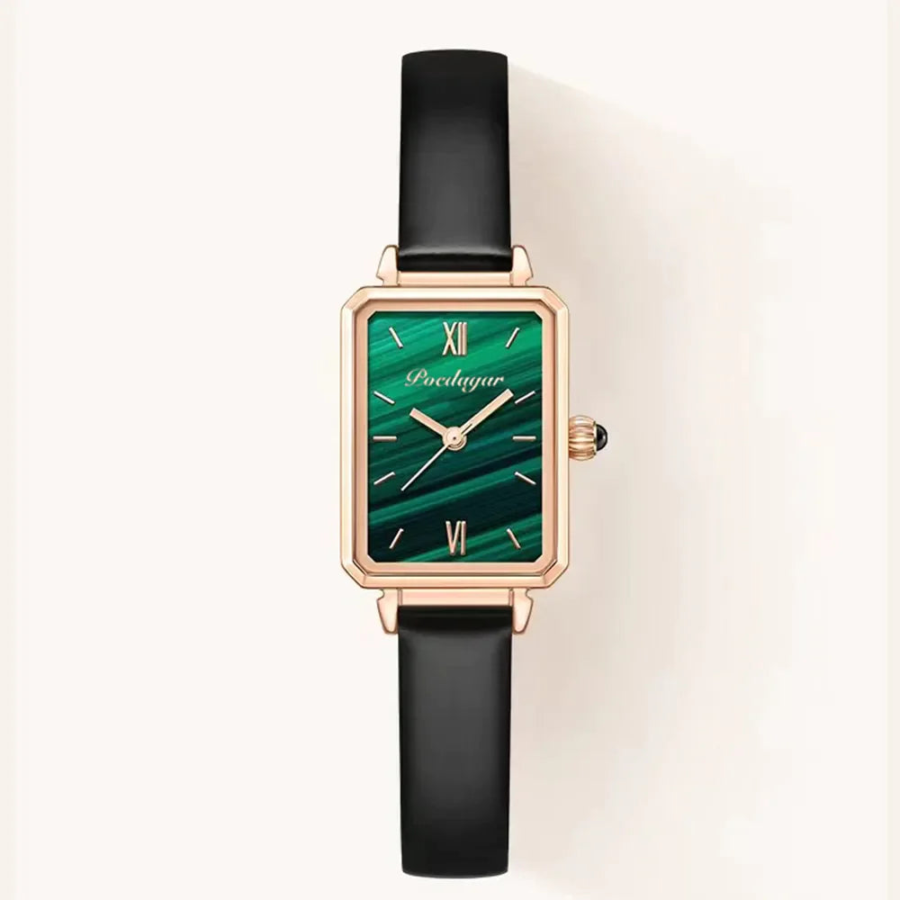 Women Watches Fashion Green Square Leather Quartz - Premium  from vistoi shop - Just $29.99! Shop now at vistoi shop
