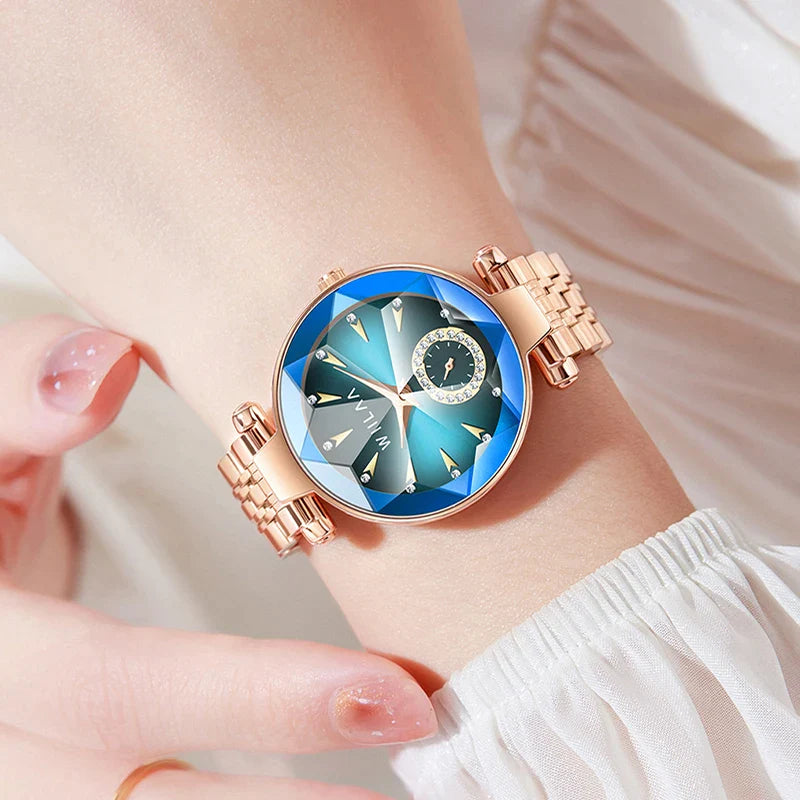 Elegant Diamond Dial Ladies Wrist Watch Stainless - Premium  from vistoi shop - Just $29.99! Shop now at vistoi shop