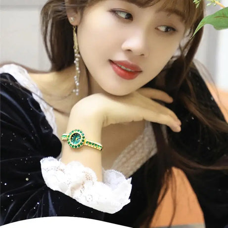 Bs Bee Sister 2023 Small Dial Diamond Green Watch - Premium  from vistoi shop - Just $34.99! Shop now at vistoi shop