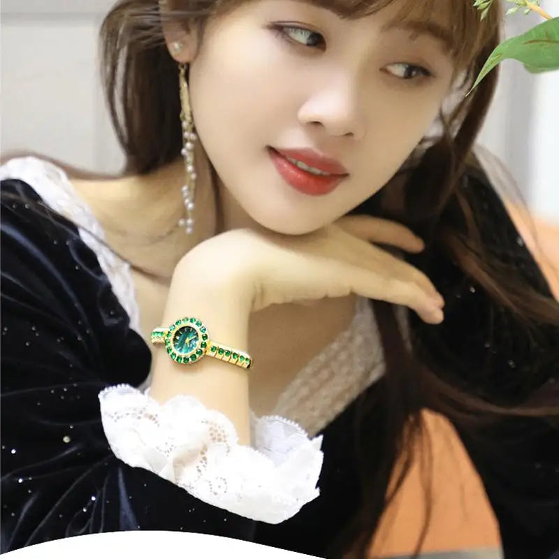 Bs Bee Sister 2023 Small Dial Diamond Green Watch - Premium  from vistoi shop - Just $34.99! Shop now at vistoi shop