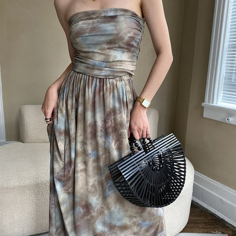 Women Strapless Elegant Clothes Tank Top With Long Skirt - Premium  from vistoi shop - Just $44.99! Shop now at vistoi shop