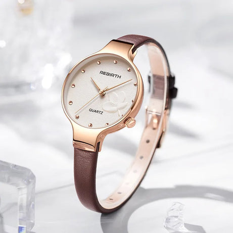 Leather Rose Gold Women Quartz Watches for Ladies - Premium  from vistoi shop - Just $23.99! Shop now at vistoi shop