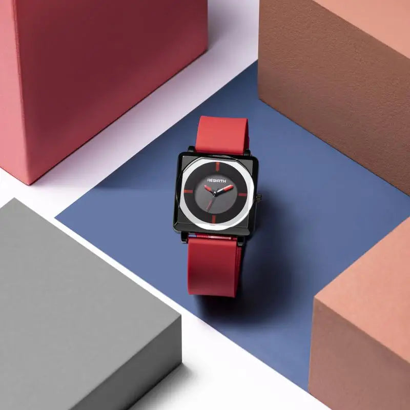 Square Rebirth Women Rubber Watch Band 2023 Ladies - Premium  from vistoi shop - Just $29.99! Shop now at vistoi shop