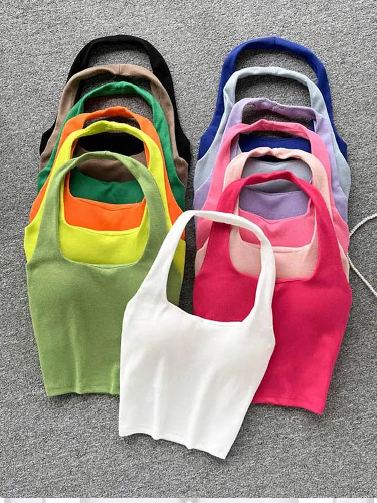 Off Shoulder Halter Camisole Summer Sleeveless Skinny 2023 Ladies Fashion - Premium  from vistoi shop - Just $24.99! Shop now at vistoi shop