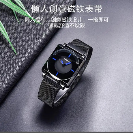 Dress Square Dial Women Watch Black Magnetic Buckle - Premium  from vistoi shop - Just $29.99! Shop now at vistoi shop