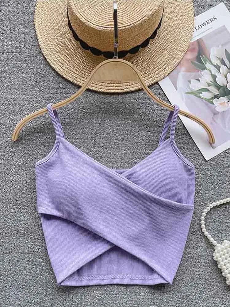  Irregular Casual Sport Camisole Women Strap Design Solid Fashion - Premium  from vistoi shop - Just $19.99! Shop now at vistoi shop