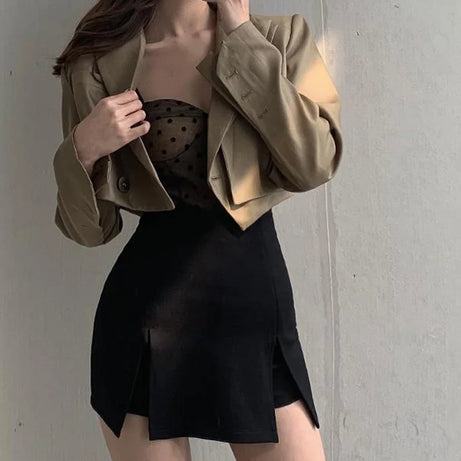 Split Shorts Skirt Women's Office Ladies Suit Skirt Summer - Premium  from vistoi shop - Just $29.99! Shop now at vistoi shop