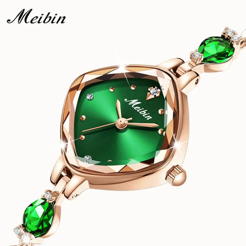 Women Square Watches 2023 Small Dial Brand Green - Premium  from vistoi shop - Just $49.99! Shop now at vistoi shop