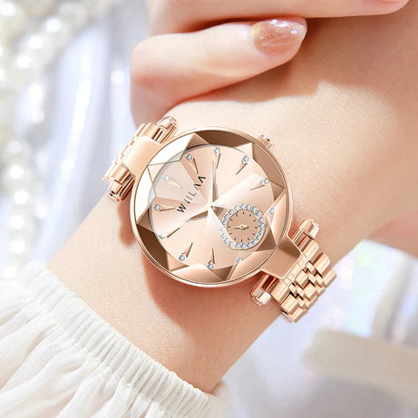 Elegant Diamond Dial Ladies Wrist Watch Stainless - Premium  from vistoi shop - Just $29.99! Shop now at vistoi shop