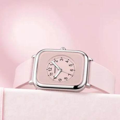 Square Dial Women Rubber Watch Band Wrist Watches 2023 Pink - Premium  from vistoi shop - Just $29.99! Shop now at vistoi shop