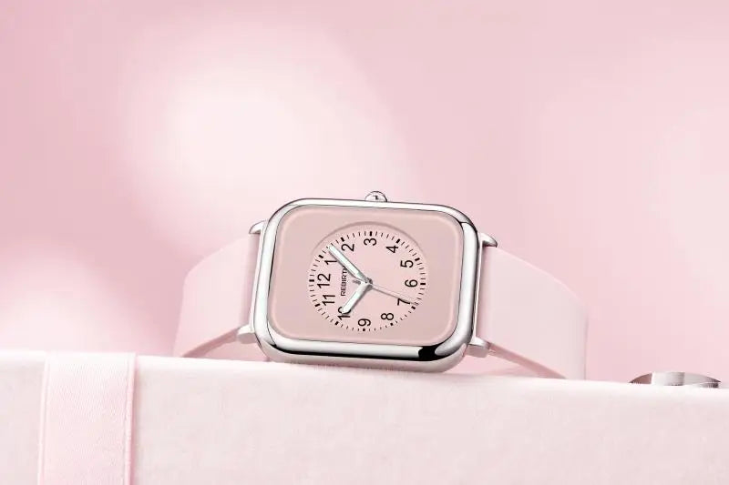 Square Dial Women Rubber Watch Band Wrist Watches 2023 Pink - Premium  from vistoi shop - Just $29.99! Shop now at vistoi shop