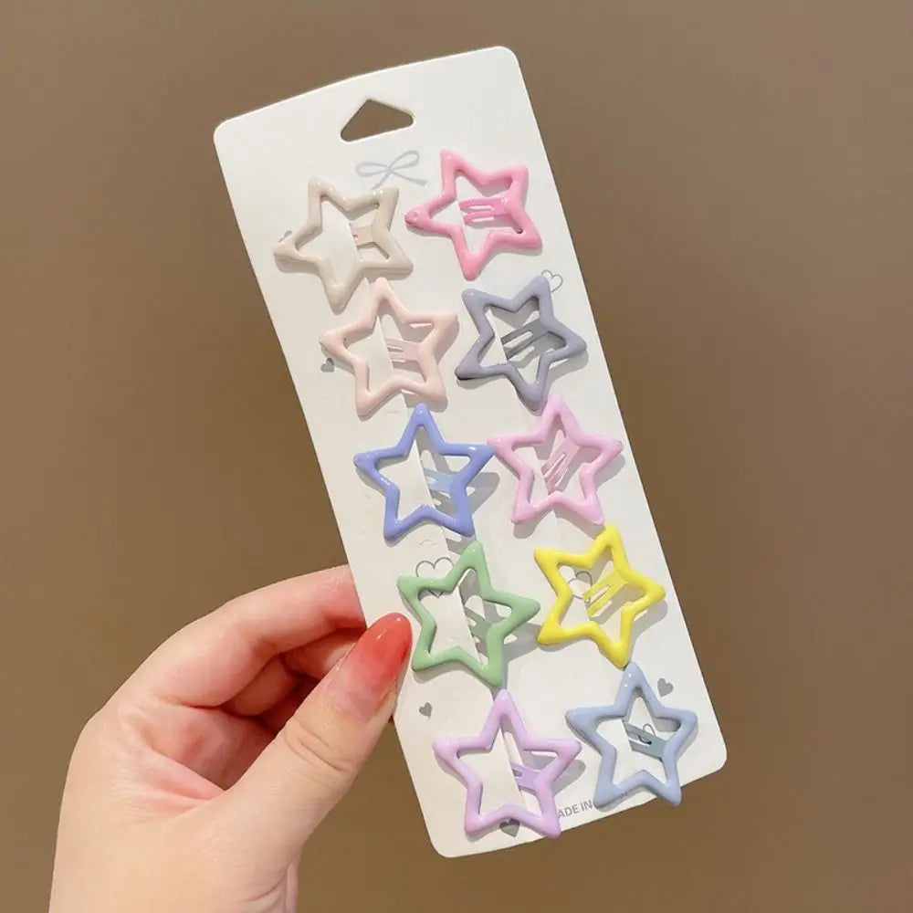 10Pcs Colorful Star Barrettes Hair Grip Head wear - Premium  from vistoi shop - Just $11.99! Shop now at vistoi shop