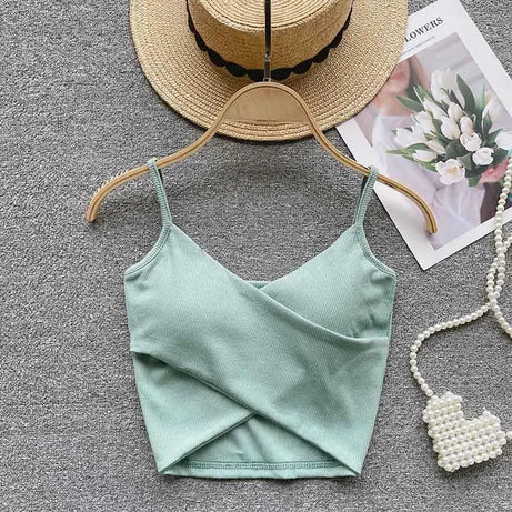  Irregular Casual Sport Camisole Women Strap Design Solid Fashion - Premium  from vistoi shop - Just $19.99! Shop now at vistoi shop