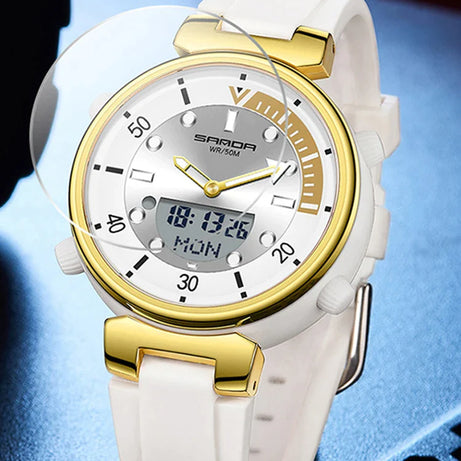 Dual Display Women Watches Waterproof Women Sports - Premium  from vistoi shop - Just $33.99! Shop now at vistoi shop