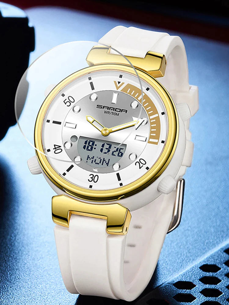Dual Display Women Watches Waterproof Women Sports - Premium  from vistoi shop - Just $33.99! Shop now at vistoi shop