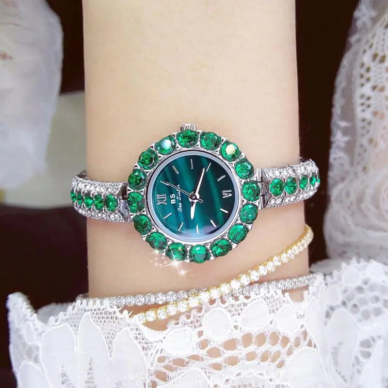 Bs Bee Sister 2023 Small Dial Diamond Green Watch - Premium  from vistoi shop - Just $34.99! Shop now at vistoi shop