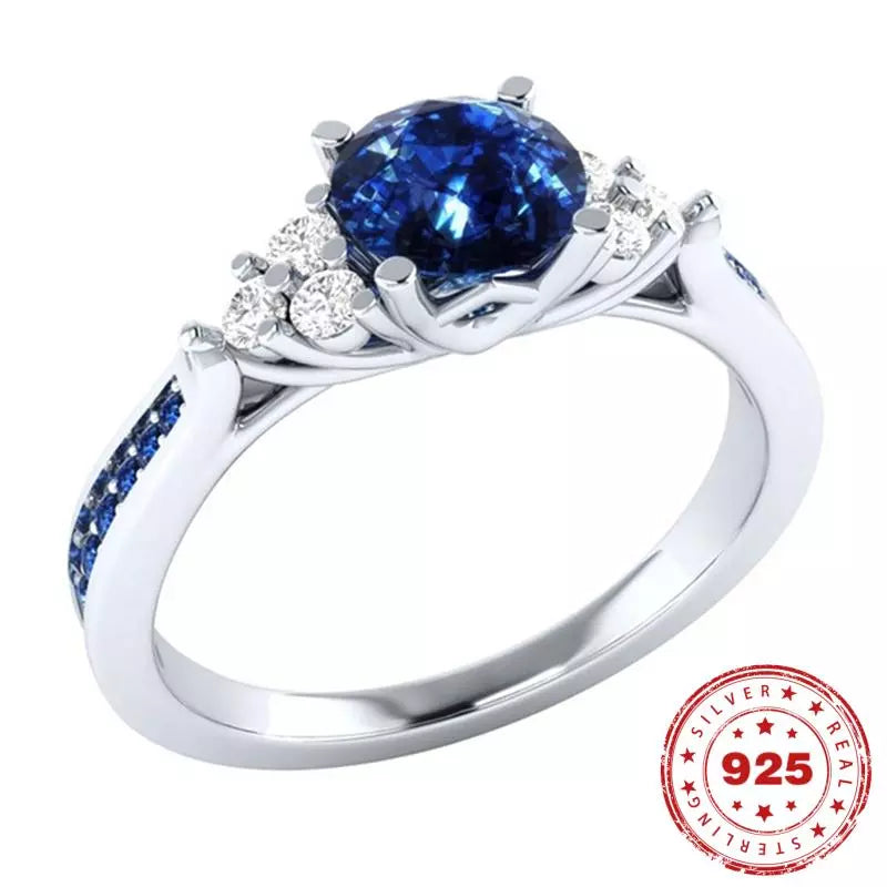 hot sale diamond aquamarine ring women's - Premium  from vistoi shop - Just $28.99! Shop now at vistoi shop