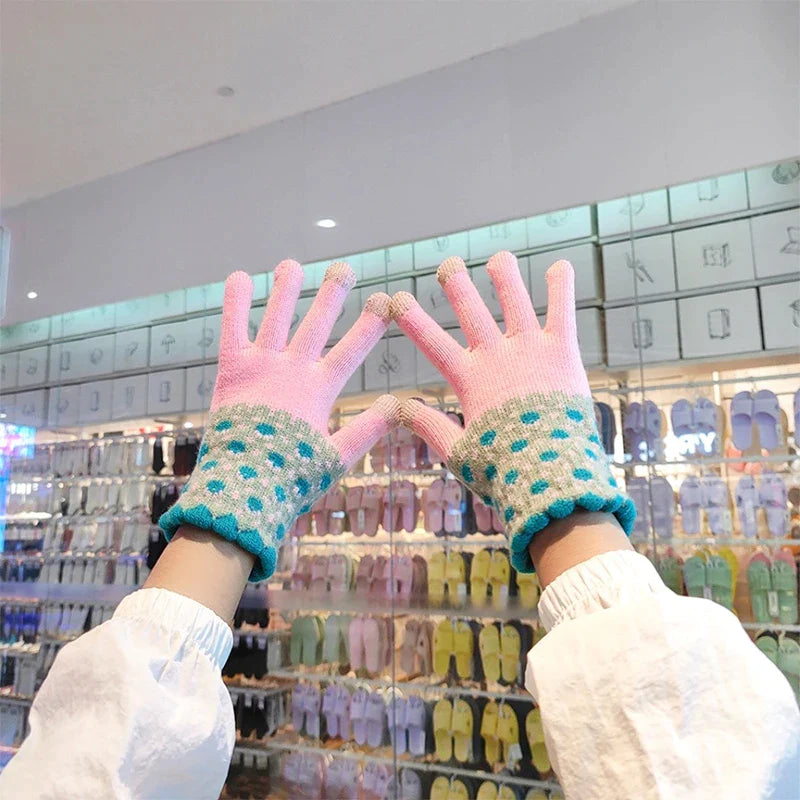 Gloves Winter Hand Warmer Gloves Thicken Fleece Knitted - Premium  from vistoi shop - Just $14.99! Shop now at vistoi shop