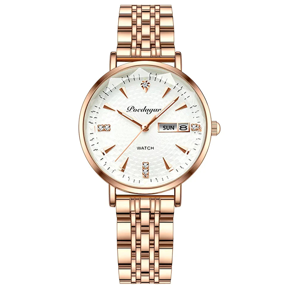 Watch Rose Gold Stainless Steel Mesh Quartz Simple - Premium  from vistoi shop - Just $34.99! Shop now at vistoi shop