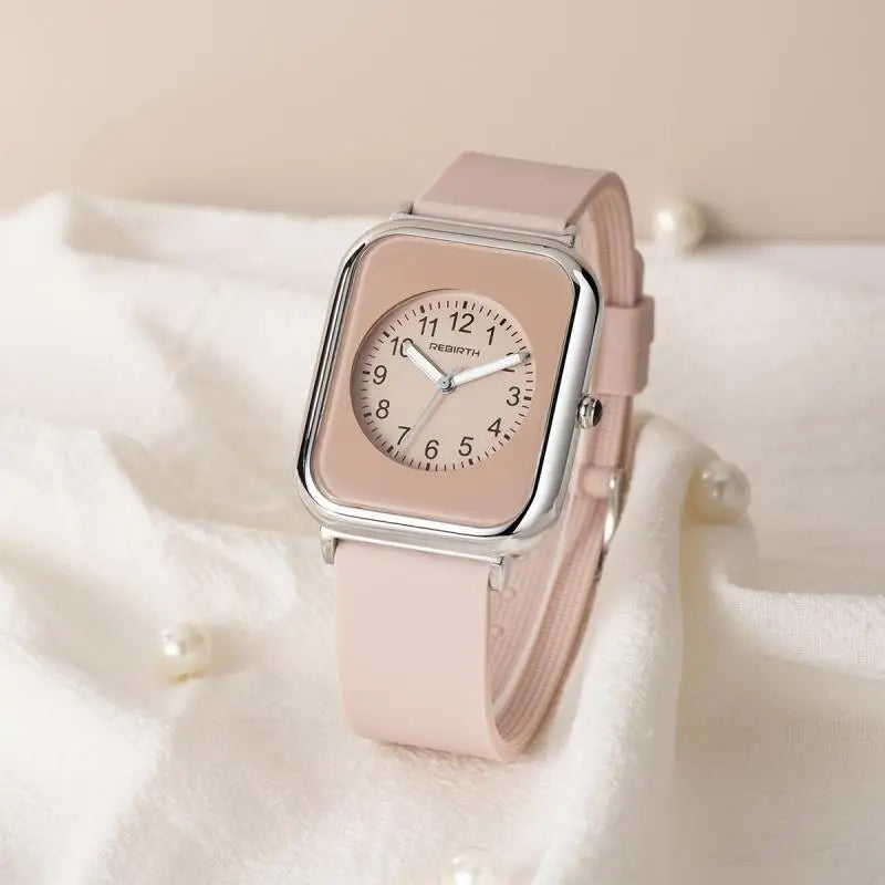 Fashion Women's Watch Silicone Watchband Simple Green Pink Arabic Numerals Female Quartz Wristwatch Relojes Para Mujer - Premium  from vistoi shop - Just $34.99! Shop now at vistoi shop