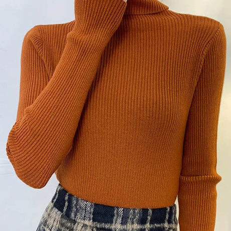 New Pullover Women Turtleneck Sweater Autumn Long 2023