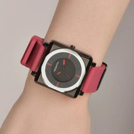 Square Rebirth Women Rubber Watch Band 2023 Ladies - Premium  from vistoi shop - Just $29.99! Shop now at vistoi shop