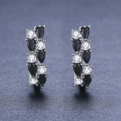 Jewelry Black Stone Cute Stud Earrings for Women
