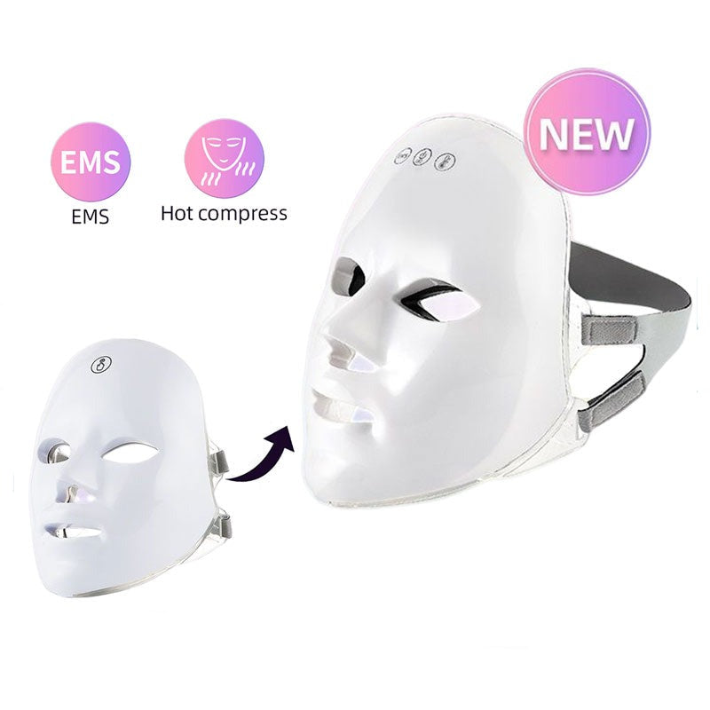 Hot Compress 7 Colors LED Face Mask Photon Therapy Skin 2023 - Premium  from vistoi shop - Just $44.99! Shop now at vistoi shop