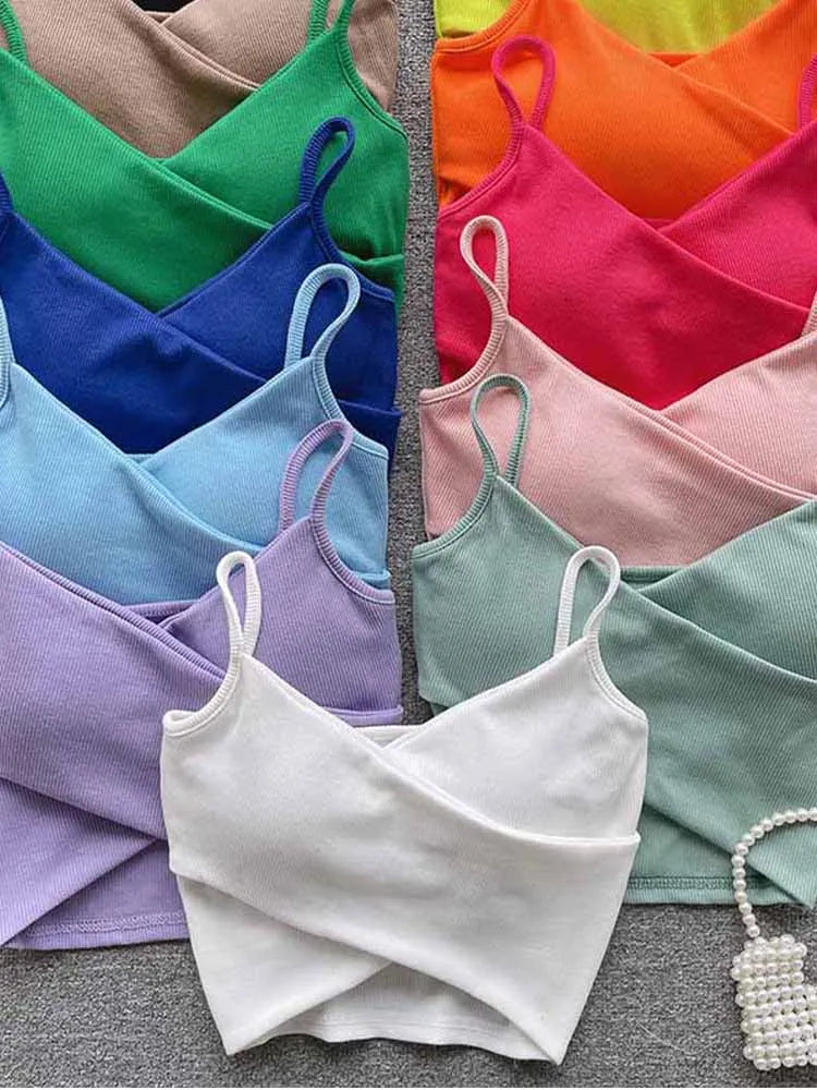  Irregular Casual Sport Camisole Women Strap Design Solid Fashion - Premium  from vistoi shop - Just $19.99! Shop now at vistoi shop